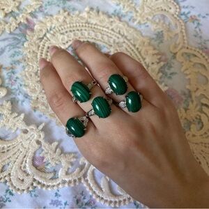 malachite stone rings bundle wholesale